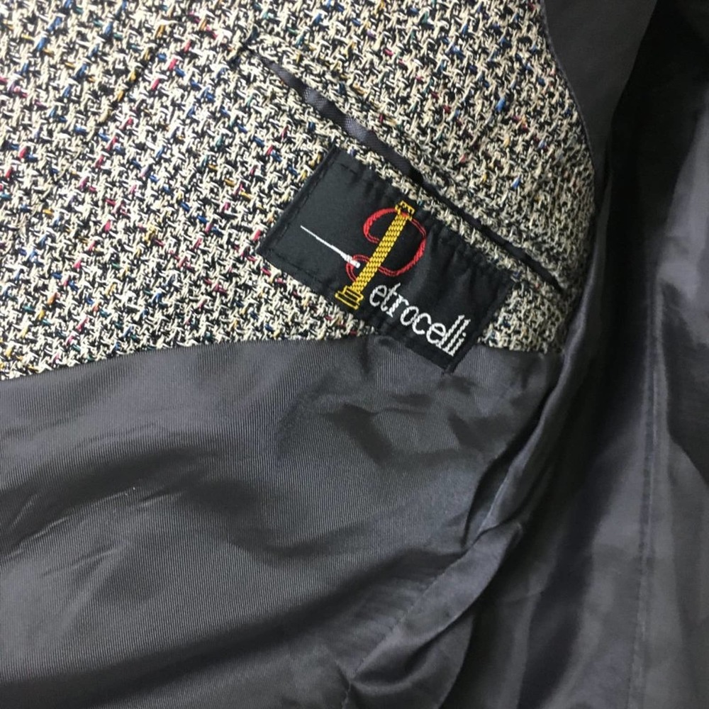 Petrocelli Multicolor Houndstooth Silk Suit Blazer Sport Coat - Picture 8 of 9